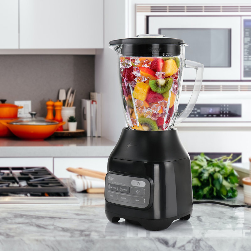 Oster 800 Watt 6 Cup One Touch Blender With Auto Program In Black